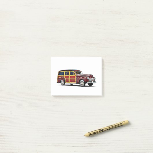 Woody Wagon Cartoon Post-it® Notes (Op bureau)
