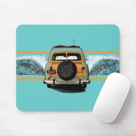 Woody Wave Aqua Mousepad Muismat (Met muis)