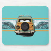 Woody Wave Aqua Mousepad Muismat (Voorkant)