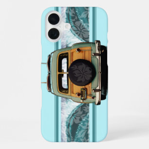 Woody Wave Hawaïaanse Surf Illustratie Case-Mate i iPhone 16 Plus Hoesje