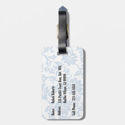 Woody Wave Hawaiian Surf Illustratie Bagagelabel