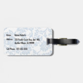 Woody Wave Hawaiian Surf Illustratie Bagagelabel (Achterkant horizontaal)