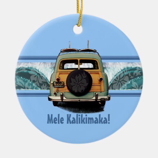 Woody Wave Surf Ornament (Voorkant)