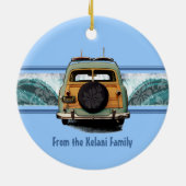 Woody Wave Surf Ornament (Achterkant)