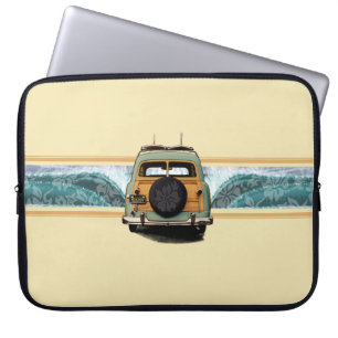Woody Wave Surfer Neopreen Wetsuit Laptop Sleeve