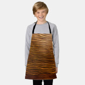 Woody Waves of Wonder - Elegant Houten Korrel Mode Schort (Gedragen)