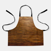 Woody Waves of Wonder - Elegant Houten Korrel Mode Schort (Voorkant)