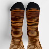 Woody Waves of Wonder - Elegant Houten Korrel Mode Sokken (Top)