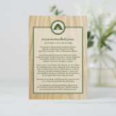 Woody Wedding & Glamping-informatiekaart Informatiekaartje (Staand voorkant)