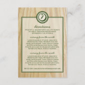 Woody Wedding & Glamping-informatiekaart Informatiekaartje (Achterkant)