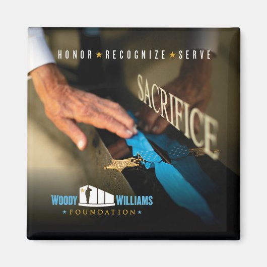 Woody Williams w/ Medal of Honor Magneet (Voorkant)