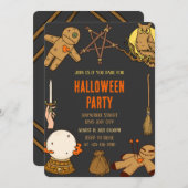 Woody Witch Crafts Halloween Party Uitnodiging (Voorkant / Achterkant)