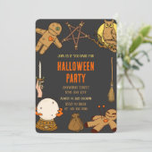 Woody Witch Crafts Halloween Party Uitnodiging (Staand voorkant)