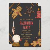 Woody Witch Crafts Halloween Party Uitnodiging (Voorkant / Achterkant)