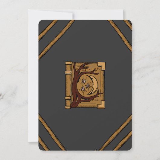 Woody Witch Crafts Halloween Party Uitnodiging (Achterkant)