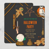 Woody Witch Crafts Halloween Party Uitnodiging (Voorkant / Achterkant)