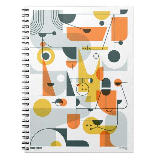Woof! Abstract Doggo Notitieboek (Voorkant)