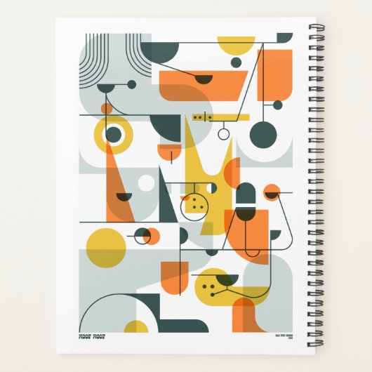 Woof! Abstracte Doggo Planner (Achterkant)