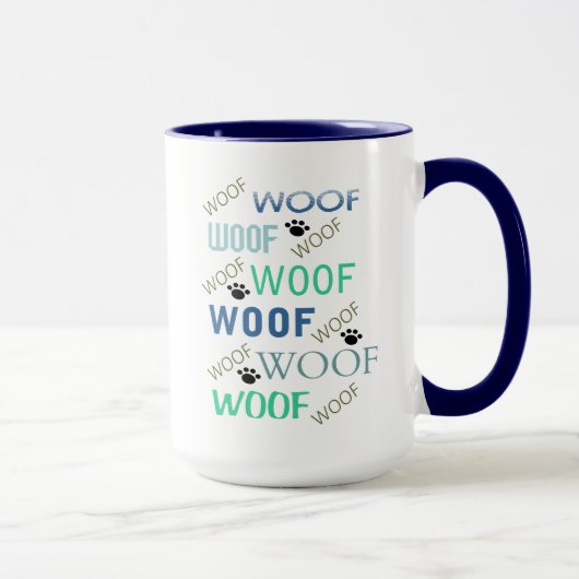 WOOF All Over Coffee Mok (Rechts)