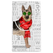 Woof Art en een Duitse herder kersthond Klein Cadeauzakje (Achterkant)