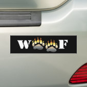 Woof Bumpersticker (Op auto)