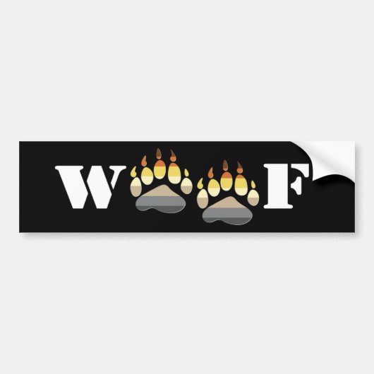 Woof Bumpersticker (Voorkant)