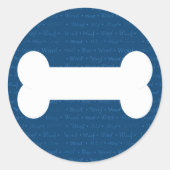Woof Dog Bone Sticker (Voorkant)