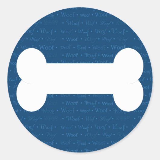 Woof Dog Bone Sticker (Voorkant)