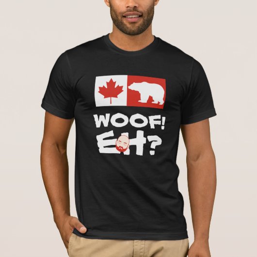 WOOF! EH? ASIAN CANADIAN BEER PRIDE T-SHIRT (Voorkant)