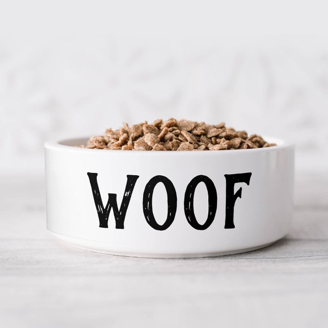Woof Gepersonaliseerde Grote Hondenkom Voerbakje (Creator heeft geüpload)
