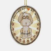 Woof Hond Keramisch Ornament (Rechts)