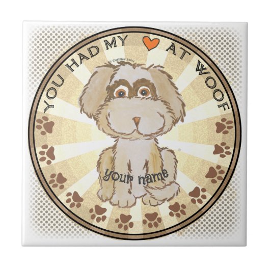 Woof Hond Tegeltje (Voorkant)