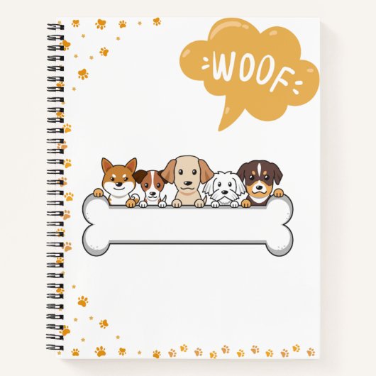 WOOF” Honden Squad Notitieboek (Voorkant)