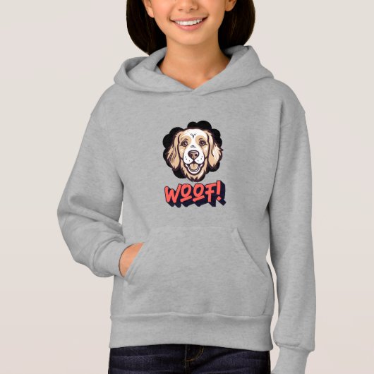 "Woof! Hondenliefhebber Hoodie" (Voorkant)