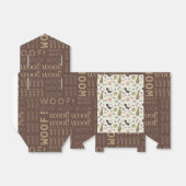 WOOF! Hondenliefhebber - Puppies patroon aanpasbaa Bedankdoosjes (Uitgevouwen)