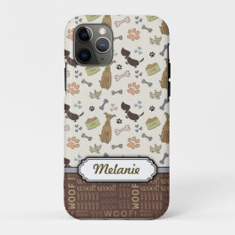 WOOF! Hondenliefhebber - Puppies patroon aanpasbaa Case-Mate iPhone Case