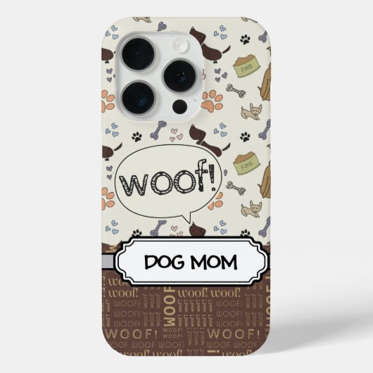 WOOF! Hondenliefhebber - Puppies patroon gepersona Case-Mate iPhone Case (Achterkant)