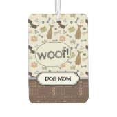 WOOF! Hondenliefhebber - Puppies patroon gepersona Luchtverfrisser (Achterkant)