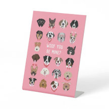 Woof jij bent van mij honden gezicht patroon