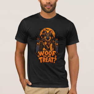 Woof Of Treat Duitse Herder Halloween Grappige Hon T-shirt