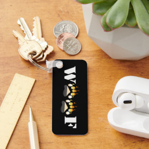 Woof Rechthoekige Sleutelhanger