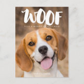 WOOF U een vrolijk kerstfeest | Hondenfoto Feestdagenkaart (Voorkant)