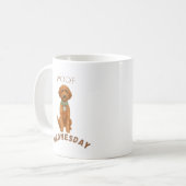 Woof Woensdag Aanpasbare Doodle Mok (Voorkant links)