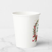 Woof Woof Christmas Paper Cup - Customizable Text  Papieren Bekers (Rechts)