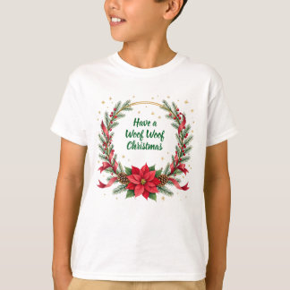Woof Woof Christmas Shirt - Customizable Text 