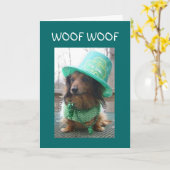 WOOF WOOF DEELT MET MIJ (ST. PAT's DAG) Kaart (Gele Bloem)
