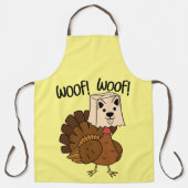 Woof Woof Funny Thanksgiving Turkije Keuken Schort (Voorkant)