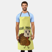 Woof Woof Funny Thanksgiving Turkije Keuken Schort (Gedragen)