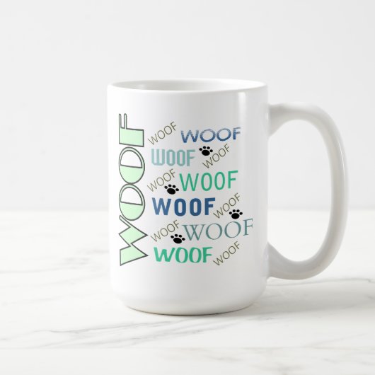 WOOF & WOOF met Mok van de Koffie van het Wortel (Rechts)