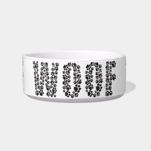 "WOOF WOOF WOOF" betekent me voeden! Middelgrote k Voerbakje